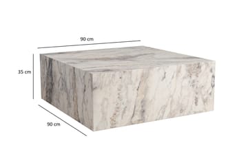 Soffbord Rambabu 90 cm - Vit marmor - Möbler - Bord & matgrupp - Soffbord