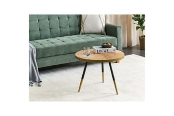 Soffbord Ramona Ljus trä/svart/guld - Ljus trä/svart/guld - Möbler - Bord & matgrupp - Soffbord