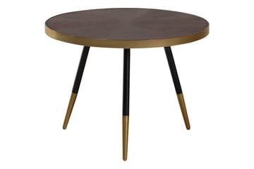 Soffbord Ramona Mörk trä/guld/svart - Mörk trä/guld/svart - Möbler - Bord & matgrupp - Soffbord
