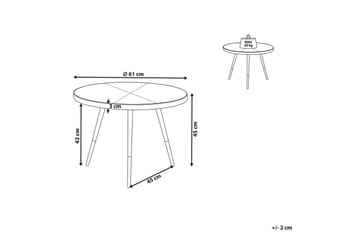 Soffbord Ramona Mörk trä/guld/svart - Mörk trä/guld/svart - Möbler - Bord & matgrupp - Soffbord