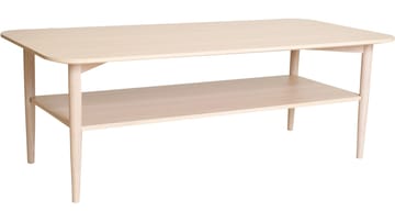 Soffbord Ravik med Hylla 135x65 cm - Vitpigmenterad - Möbler - Bord & matgrupp - Soffbord
