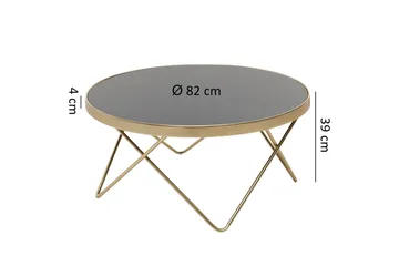 Reineck Soffbord 82 cm Runt - Svart/Guld - Möbler - Bord & matgrupp - Soffbord