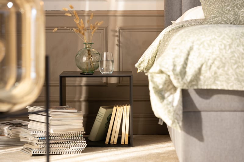 Ribbon Soffbord 90 cm med Förvaring Hylla Natur/Grå - VOX - Möbler - Bord & matgrupp - Soffbord