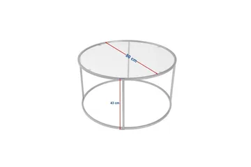 Soffbord Rikiya Guldtransparent - Guldtransparent - Möbler - Bord & matgrupp - Soffbord