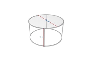 Soffbord Rikiya Guldtransparent - Guldtransparent - Möbler - Bord & matgrupp - Soffbord