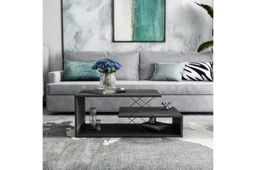 Riyana Soffbord 100 cm med Förvaring Hylla - Antracit/Svart - Möbler - Bord & matgrupp - Soffbord - Soffbord med förvaring