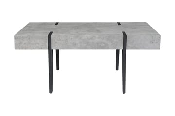Roundtop Rektangulärt Soffbord i Trä med Metallben - Grå - Möbler - Bord & matgrupp - Soffbord