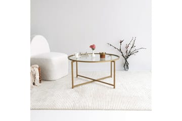 Rowman Soffbord 83 cm Runt - Guld/Glas - Möbler - Bord & matgrupp - Soffbord