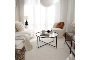 Rowman Soffbord 83 cm Runt - Svart/Glas - Möbler - Bord & matgrupp - Soffbord