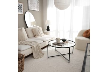 Rowman Soffbord 83 cm Runt - Svart/Glas - Möbler - Bord & matgrupp - Soffbord