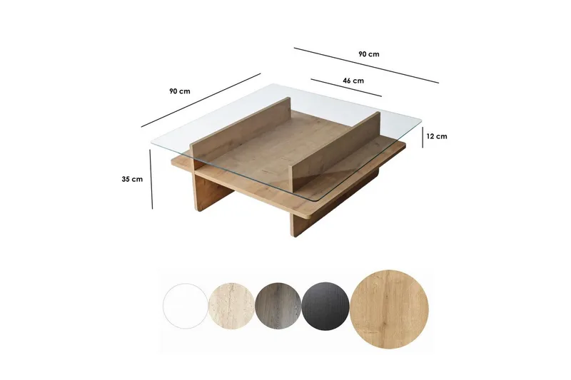 Soffbord Rubby Fyrkant Sudamal / Transparent - Sudamal / Transparent - Möbler - Bord & matgrupp - Soffbord