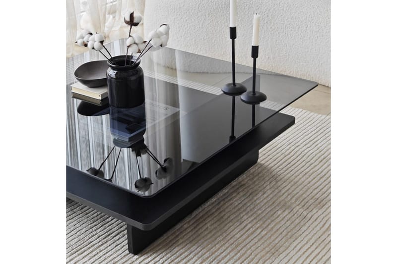 Soffbord Rubby Fyrkant Svart / Rök - Svart / Rök - Möbler - Bord & matgrupp - Soffbord