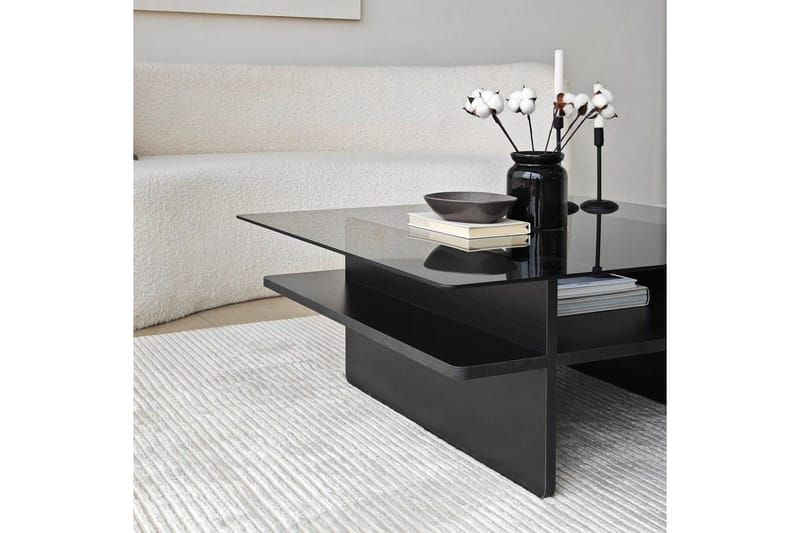 Soffbord Rubby Fyrkant Svart / Rök - Svart / Rök - Möbler - Bord & matgrupp - Soffbord