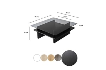 Soffbord Rubby Fyrkant Svart / Rök - Svart / Rök - Möbler - Bord & matgrupp - Soffbord
