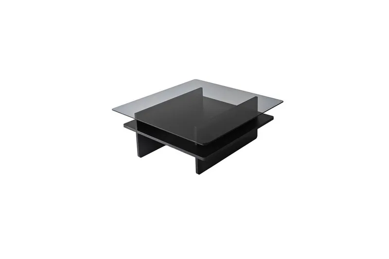 Soffbord Rubby Fyrkant Svart / Rök, Svart / Rök