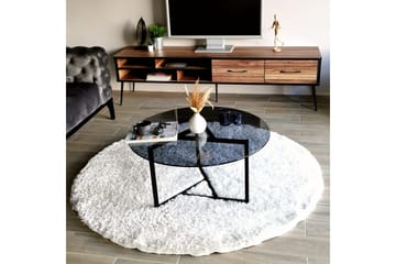 Sabani Soffbord 75 cm Runt X-formade Ben - Grå - Möbler - Bord & matgrupp - Soffbord