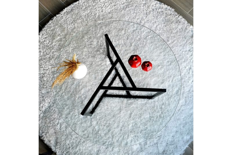 Sabani Soffbord 75 cm Runt X-formade Ben - Rökfärgat - Möbler - Bord & matgrupp - Soffbord