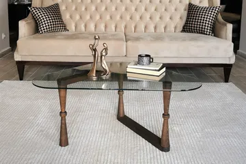 Sabani Soffbord 96 cm Trekantig - Valnötsbrun - Möbler - Bord & matgrupp - Soffbord