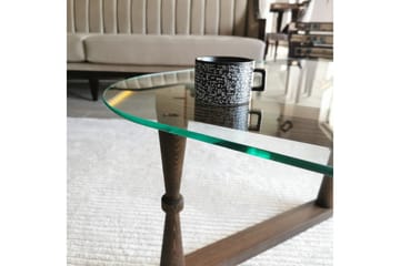 Sabani Soffbord 96 cm Trekantig - Valnötsbrun - Möbler - Bord & matgrupp - Soffbord