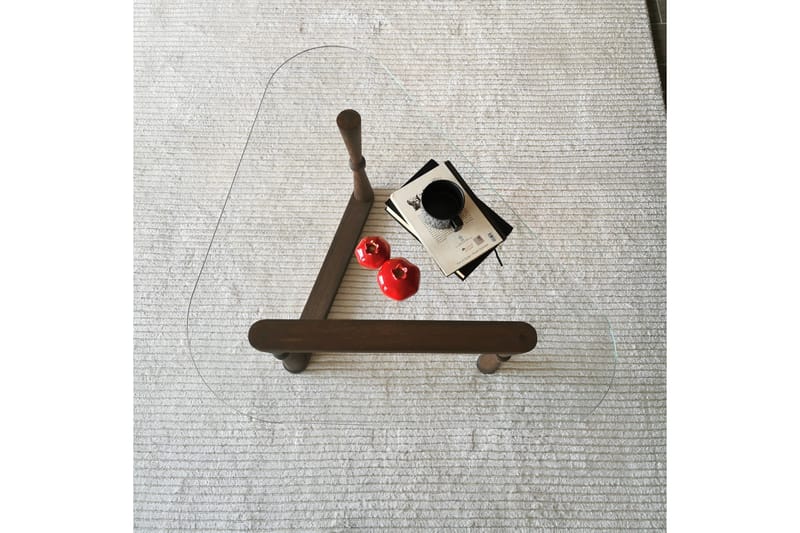 Sabani Soffbord 96 cm Trekantig - Valnötsbrun - Möbler - Bord & matgrupp - Soffbord