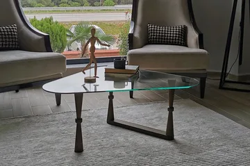 Sabani Soffbord 96 cm Trekantig - Valnötsbrun - Möbler - Bord & matgrupp - Soffbord