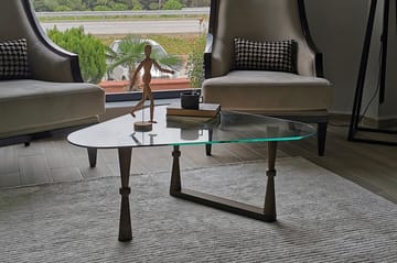 Sabani Soffbord 96 cm Trekantig - Valnötsbrun - Möbler - Bord & matgrupp - Soffbord