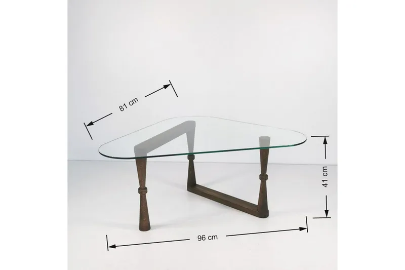 Sabani Soffbord 96 cm Trekantig - Valnötsbrun - Möbler - Bord & matgrupp - Soffbord