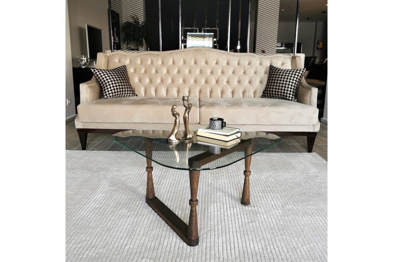 Sabani Soffbord 96 cm Trekantig - Valnötsbrun - Möbler - Bord & matgrupp - Soffbord