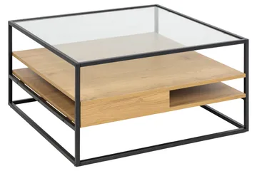 Sakila Soffbord 80x80 cm - Transparent - Möbler - Bord & matgrupp - Soffbord - Soffbord med förvaring