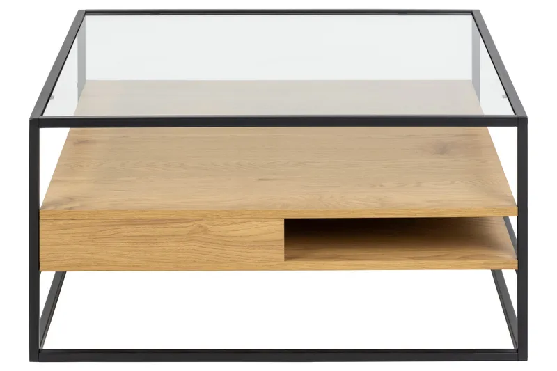 Sakila Soffbord 80x80 cm - Transparent - Möbler - Bord & matgrupp - Soffbord - Soffbord med förvaring