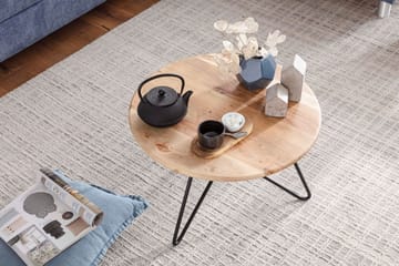 Sampietro Soffbord 60 cm Runt - Akacia/svart - Möbler - Bord & matgrupp - Soffbord
