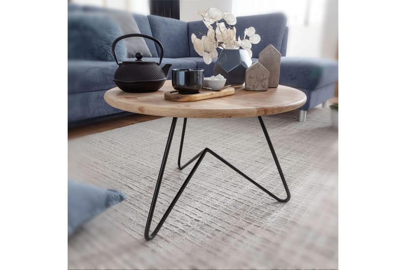 Sampietro Soffbord 60 cm Runt - Akacia/svart - Möbler - Bord & matgrupp - Soffbord