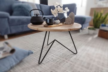 Sampietro Soffbord 60 cm Runt - Akacia/svart - Möbler - Bord & matgrupp - Soffbord