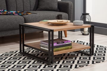 Sapphira Soffbord 70 cm med Förvaring Hylla - Trä/Svart - Möbler - Bord & matgrupp - Soffbord
