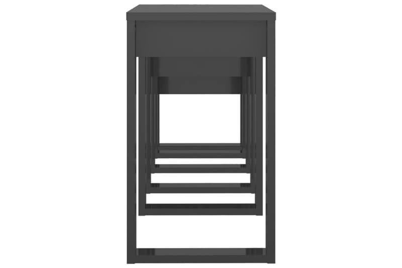 Satsbord 3 st grå högglans spånskiva - Grå - Soffbord - Satsbord