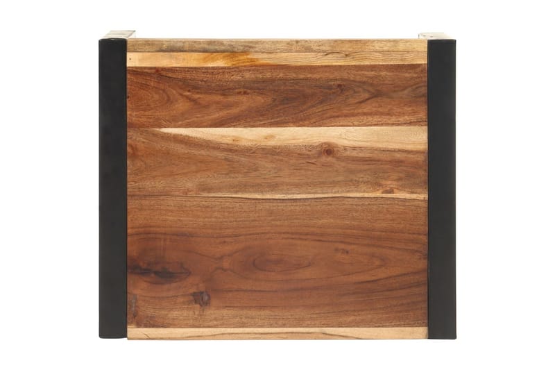 Satsbord 3 st massivt trä med sheshamfinish - Brun - Satsbord - Soffbord