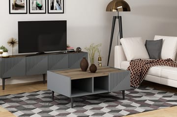 Satsbord 94 cm - Antracit/Valnöt - Möbler - Bord & matgrupp - Soffbord