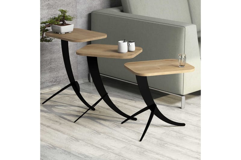 Satsbord Amtorp 45 cm 3 Bord - Brun - Möbler - Bord & matgrupp - Soffbord