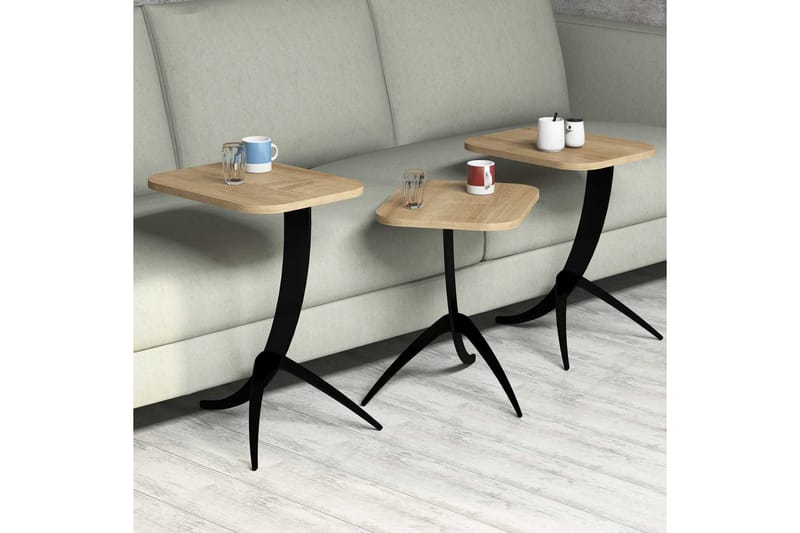Satsbord Amtorp 45 cm 3 Bord - Brun - Möbler - Bord & matgrupp - Soffbord