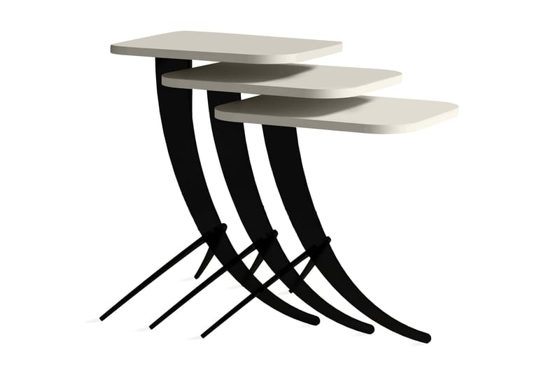 Satsbord Amtorp 45 cm 3 Bord - Vit - Möbler - Bord & matgrupp - Soffbord