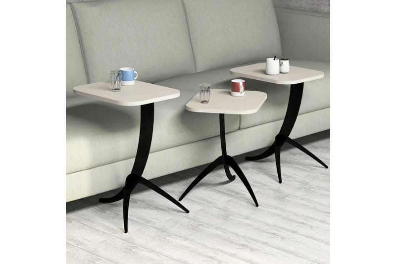 Satsbord Amtorp 45 cm 3 Bord - Vit - Möbler - Bord & matgrupp - Soffbord