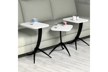 Satsbord Amtorp 45 cm 3 Bord - Vit/Svart - Möbler - Bord & matgrupp - Soffbord