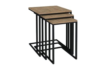 Satsbord Brickkiln 3-pack 41 cm - Valnöt|Svart - Möbler - Bord & matgrupp - Soffbord
