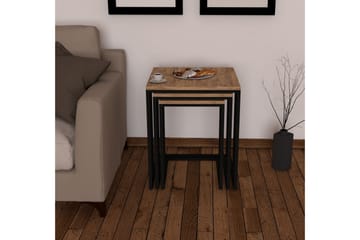 Satsbord Brickkiln 3-pack 41 cm - Valnöt|Svart - Möbler - Bord & matgrupp - Soffbord