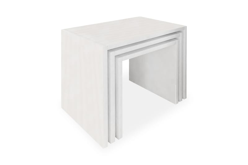 Satsbord Chaya 44 cm 3 Bord - Vit - Möbler - Bord & matgrupp - Soffbord