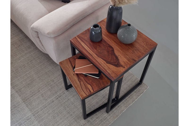 Satsbord Clanton 45 cm - Brun/Svart - Satsbord - Soffbord