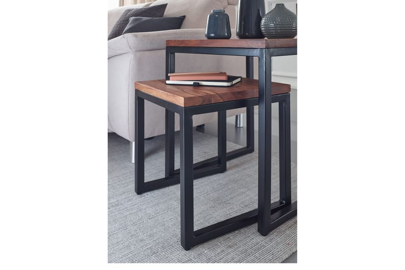 Satsbord Clanton 45 cm - Brun/Svart - Satsbord - Soffbord
