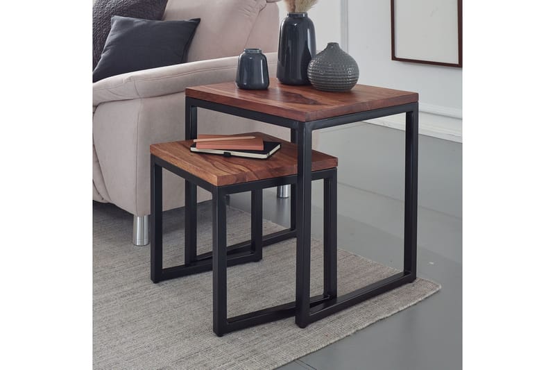 Satsbord Clanton 45 cm - Brun/Svart - Satsbord - Soffbord