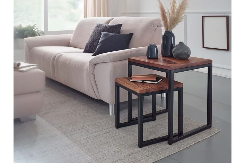 Satsbord Clanton 45 cm - Brun/Svart - Satsbord - Soffbord
