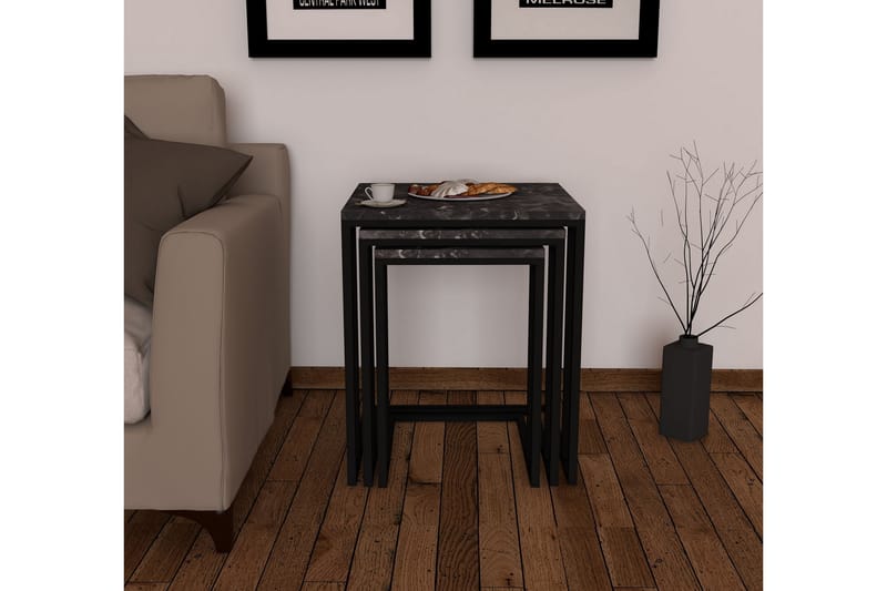 Satsbord Jeylin 3-pack 40 cm - Svart - Möbler - Bord & matgrupp - Soffbord